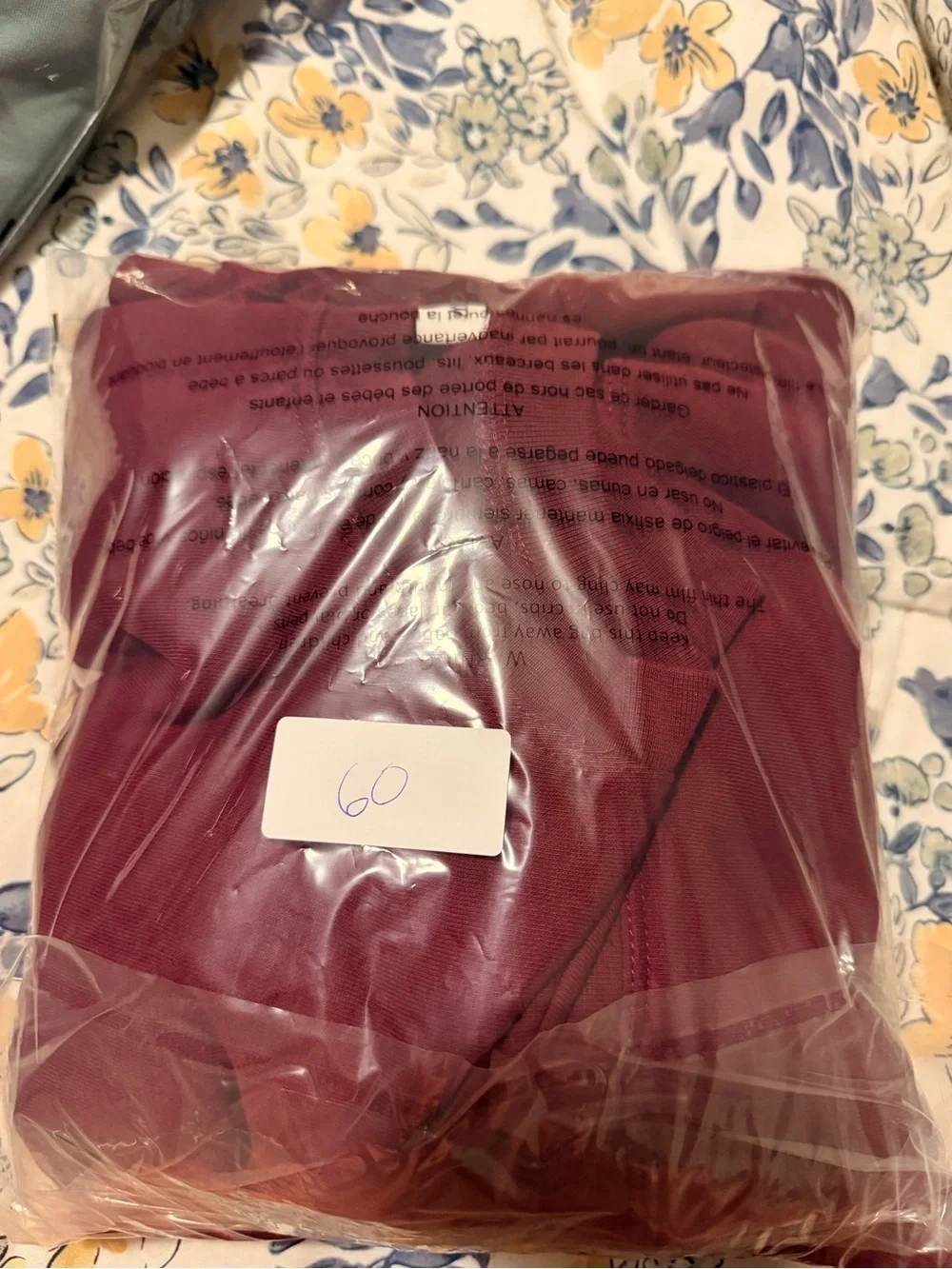 J. Crew Men's Burgundy Crewneck Sweatshirt with White '1983' Print